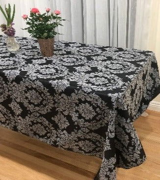 Rectangle Damask Taffeta Tablecloth - New Star Fabrics