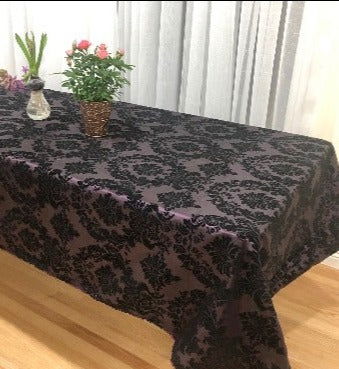 Rectangle Damask Taffeta Tablecloth - New Star Fabrics