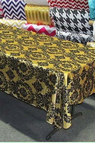 Rectangle Damask Taffeta Tablecloth - New Star Fabrics