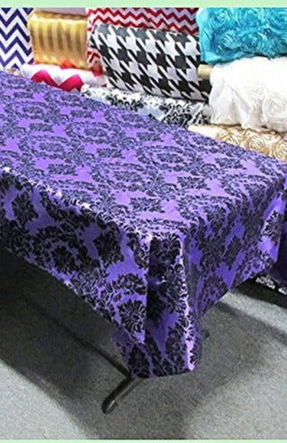 Rectangle Damask Taffeta Tablecloth - New Star Fabrics